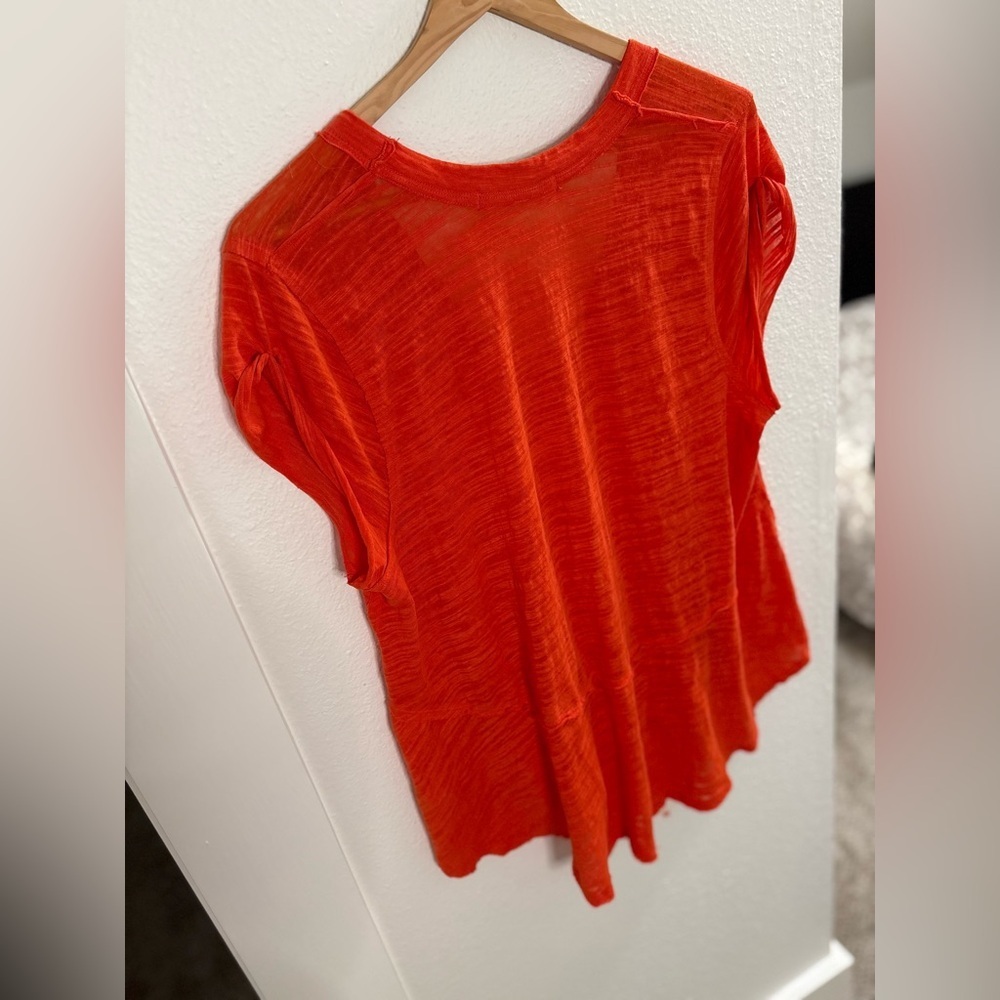 We The Free Vibrant Orange Short Sleeve Top - Picture 4 of 5